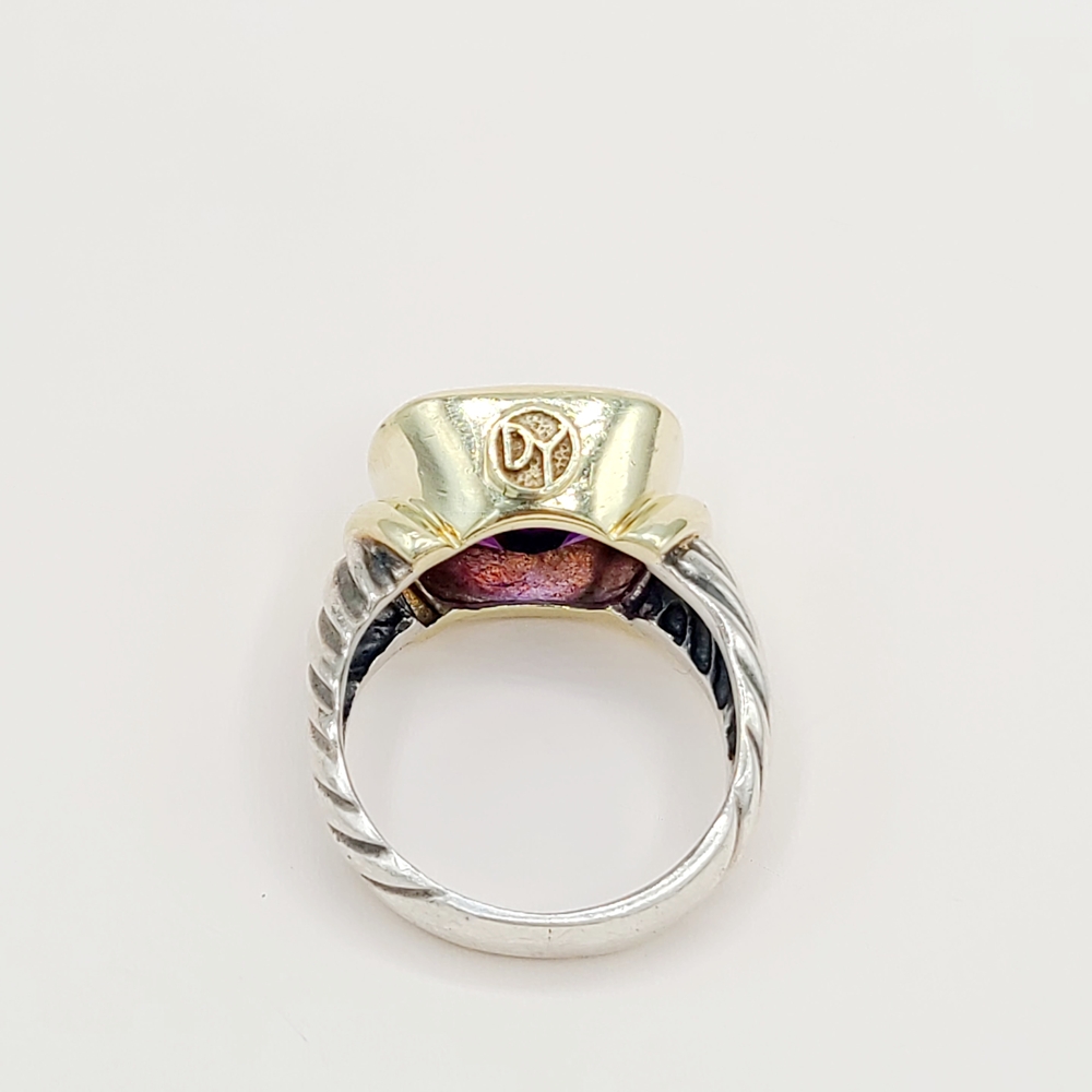David Yurman Large Noblesse Ring Amethyst Ring Sz 8.5 - Picture 6 of 11